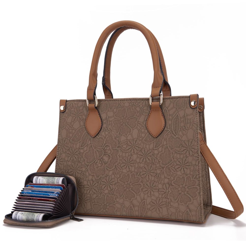 Modern Medium Handbags For Vegan Textured Purses Combo Satchel Bag Bags With